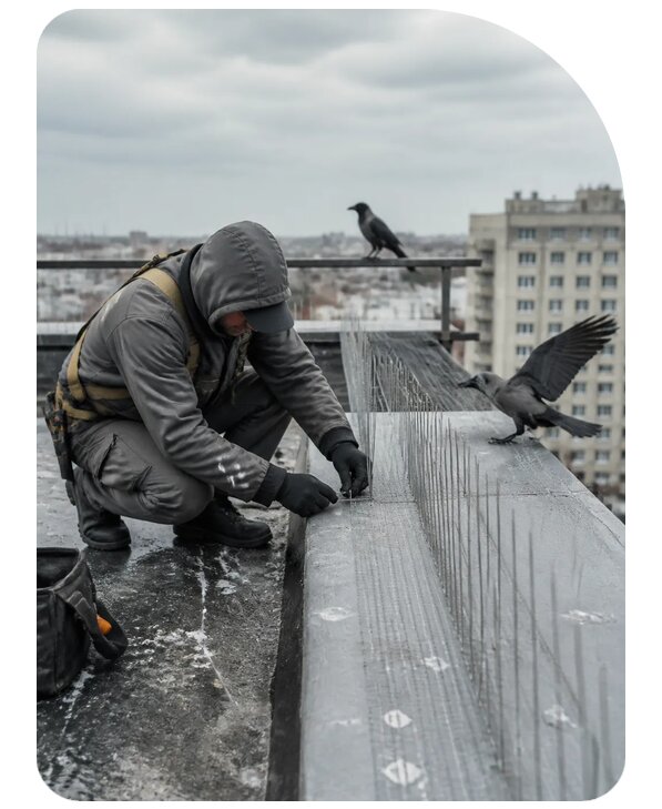 Защита от ворон под ключ в Чусовой по цене от 5224 р. | Сенат-Чсв